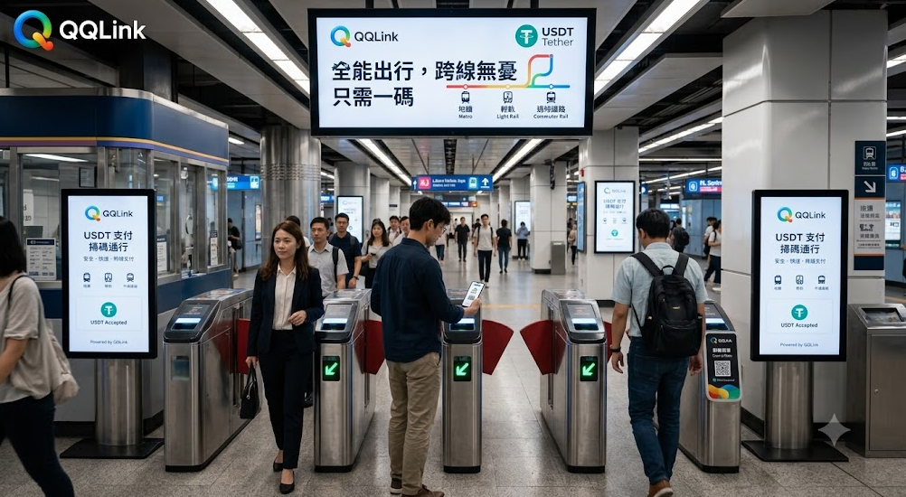 QQLink推出USDT線下支付　一碼搭乘馬來西亞軌道交通