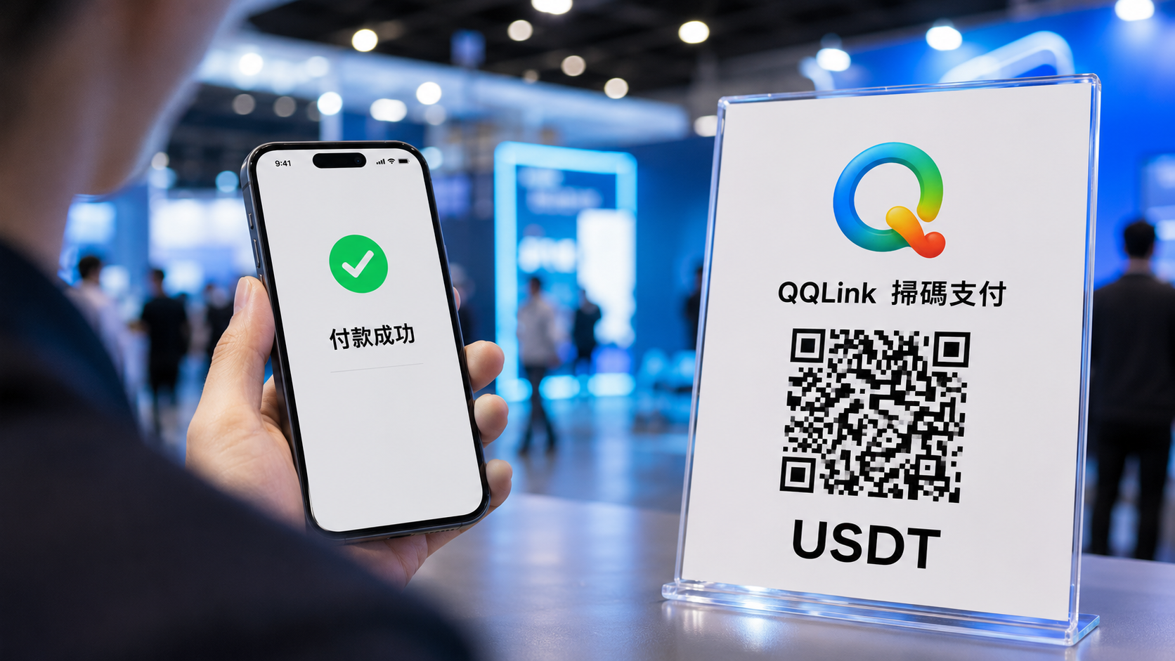 30 QQLink上線USDT線下掃碼支付,解決吉隆坡展會跨境換匯痛點