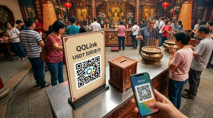 95 拜拜也能刷USDT?QQLink讓添香油進入3秒時代