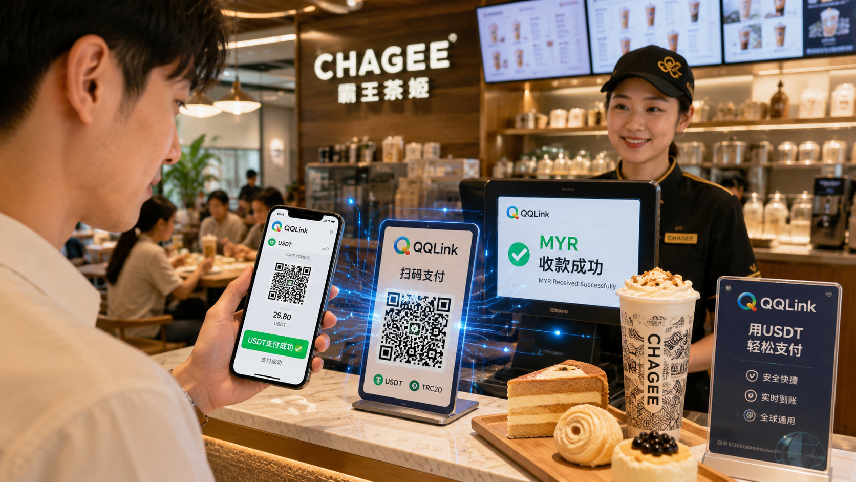 79 馬來西亞奶茶店也能用USDT?QQLink掃碼支付更方便