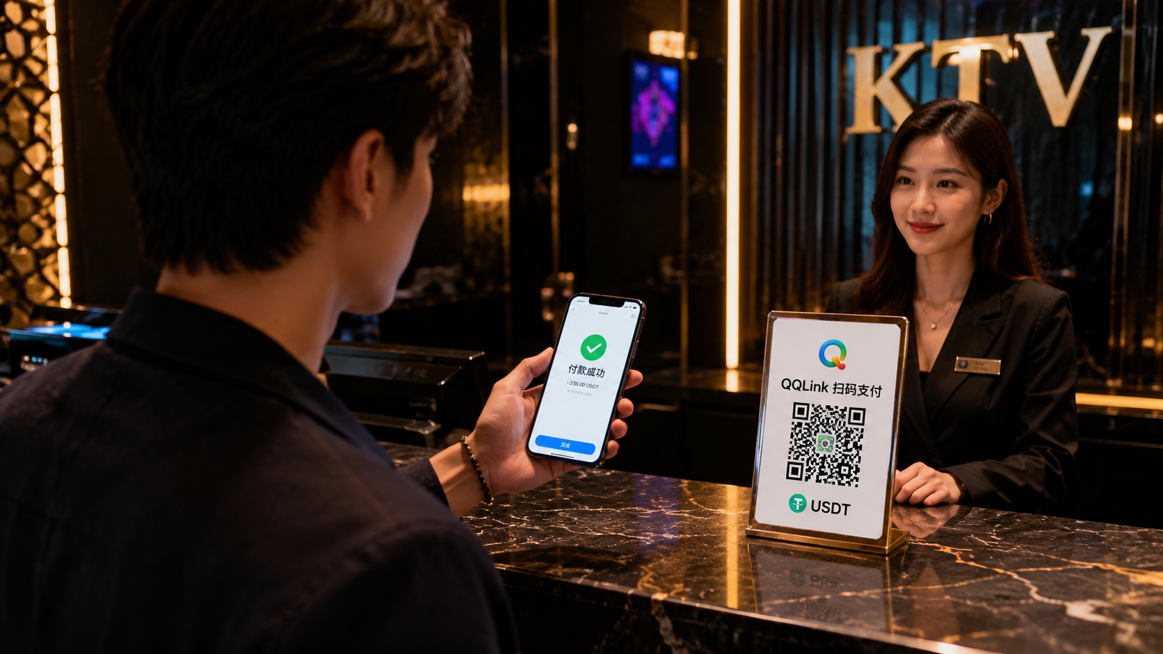 33 馬來西亞華人出門不帶錢包?QQLink一鍵掃碼付USDT,連KTV老闆都驚呆了!