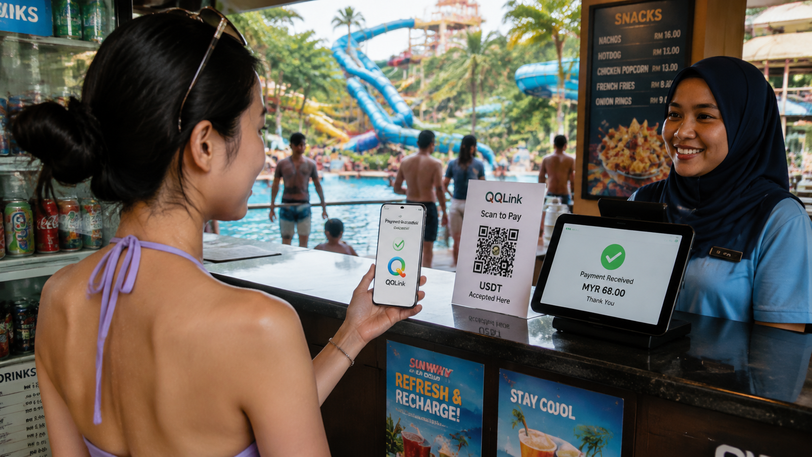 22 QQLink上线USDT線下掃碼支付:解鎖東南亞跨境旅遊新體驗