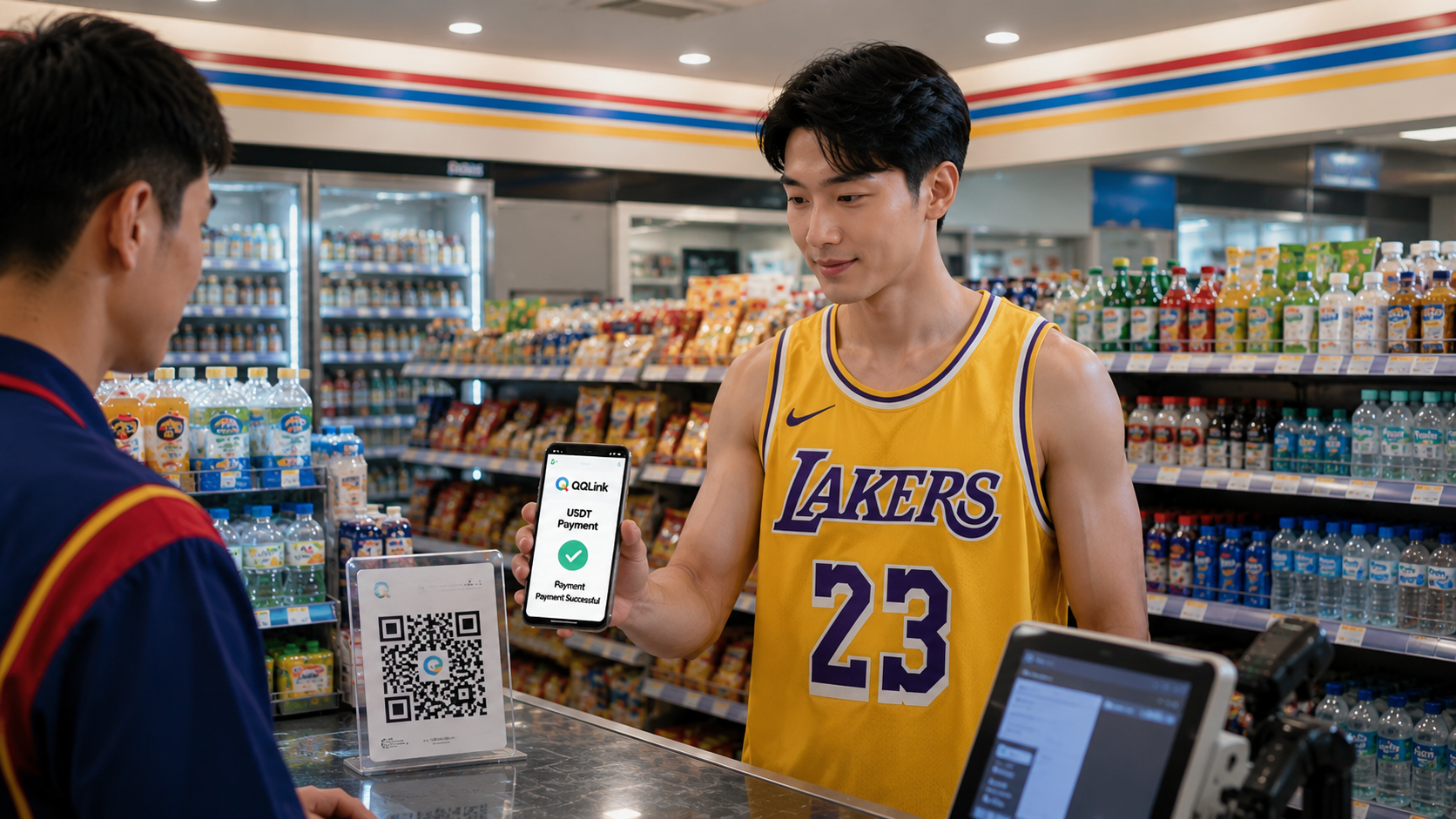 54 印尼便利店購物神器!QQLink解鎖USDT線下掃碼支付