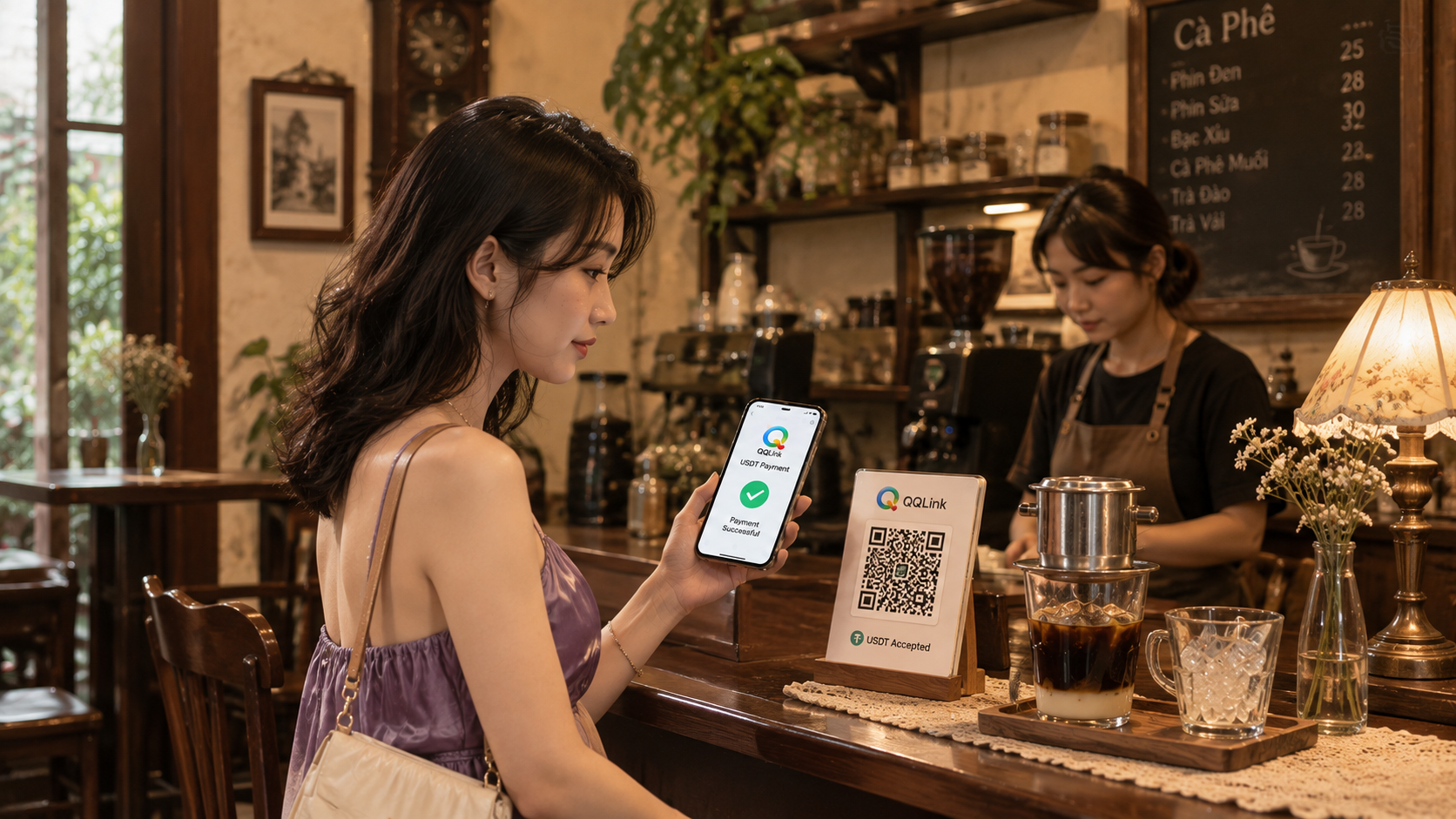 15 QQLink推出USDT線下掃碼支付,重塑越南華人日常休閒消費生態